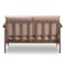 Baxton Studio Venza Walnut Wood Light Brown Upholstered 2-Seater Loveseat 140-7556 - alternate 6